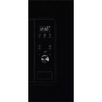 Microondas empotrable Electrolux LMS2203EMK, 700 W, 5 niveles de potencia, plato giratorio de 24,5 cm, indicador LED, interior de acero inoxidable, negro