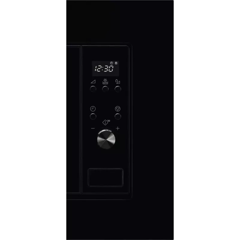 Microondas empotrable Electrolux LMS2203EMK, 700 W, 5 niveles de potencia, plato giratorio de 24,5 cm, indicador LED, interior de acero inoxidable, negro