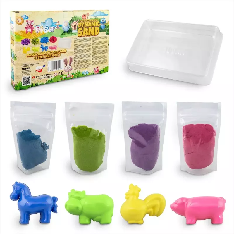 Arena cinética para niños Tuban DYNAMIC SAND SET – FARM Multicolor