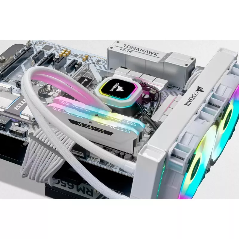 Memoria RAM CORSAIR 32GB DDR4 3200MHz C16 (2x16GB) Vengeance RGB Pro blanco