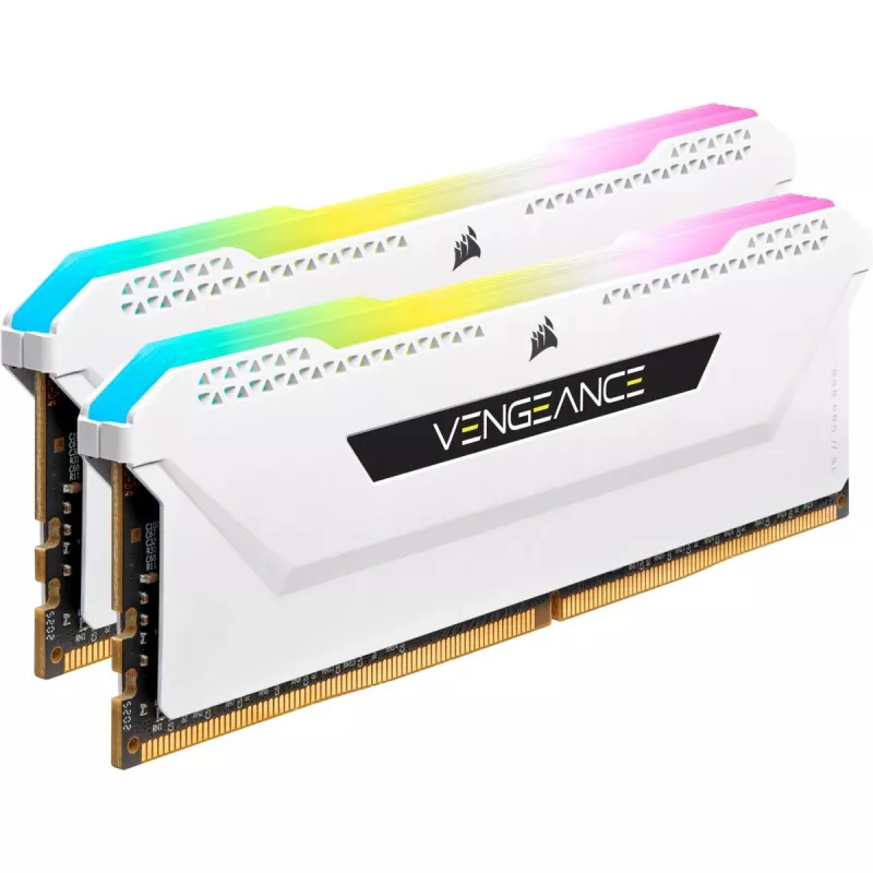 Memoria RAM CORSAIR 32GB DDR4 3200MHz C16 (2x16GB) Vengeance RGB Pro blanco