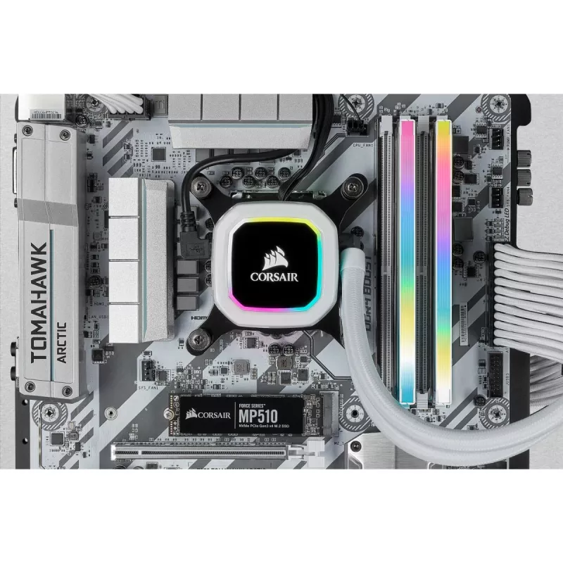 Memoria RAM CORSAIR 32GB DDR4 3200MHz C16 (2x16GB) Vengeance RGB Pro blanco