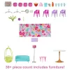 Casa de vacaciones Barbie set de juego con más de 30 piezas, juguete para niños a partir de 3 años
