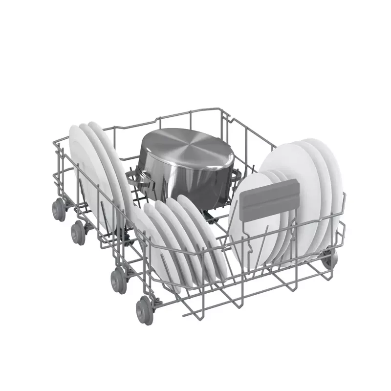 Lavavajillas slim Beko BDFS15020X, 10 cubiertos, 45 cm, 47 dB, 5 programas, motor inverter