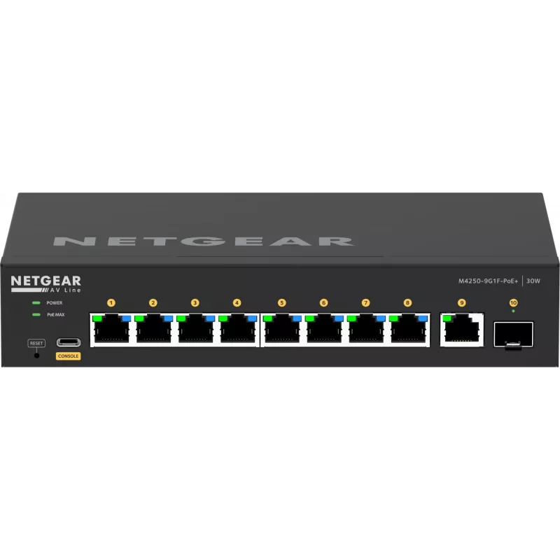 Switch gestionado NETGEAR GSM4210PD-100EUS 8x1G PoE+ 110W 1xSFP
