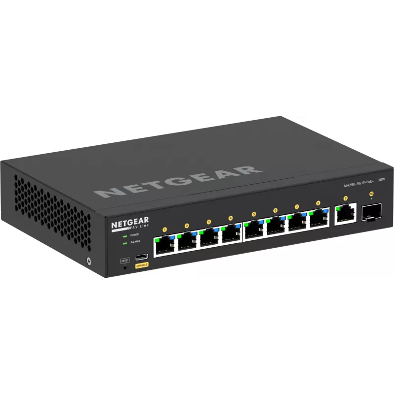Switch gestionado NETGEAR GSM4210PD-100EUS 8x1G PoE+ 110W 1xSFP