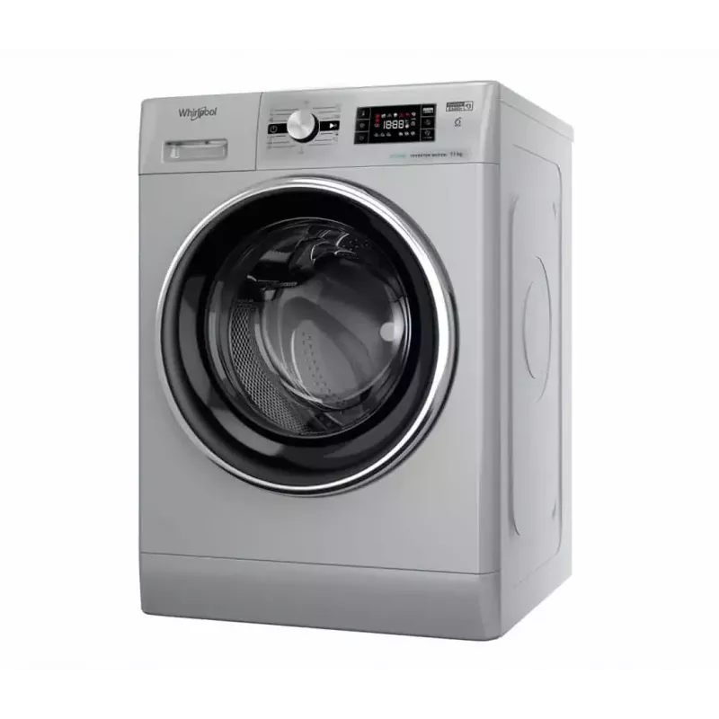 Whirlpool AWG 1114SD lavadora industrial de libre instalación de carga frontal, 11 kg, 1350 rpm, plata