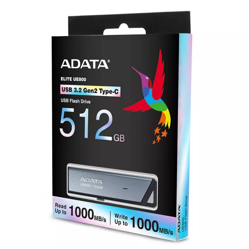 Memoria USB ADATA UE800 512 GB USB Type-C 3.2 Gen 2 (3.1 Gen 2) Plata