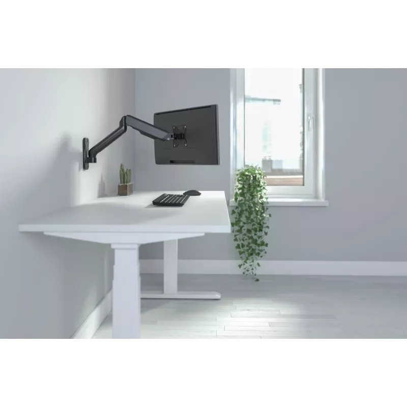 Soporte de pared DIGITUS para monitor con brazo de gas individual 32 pulgadas 9 kg máx negro