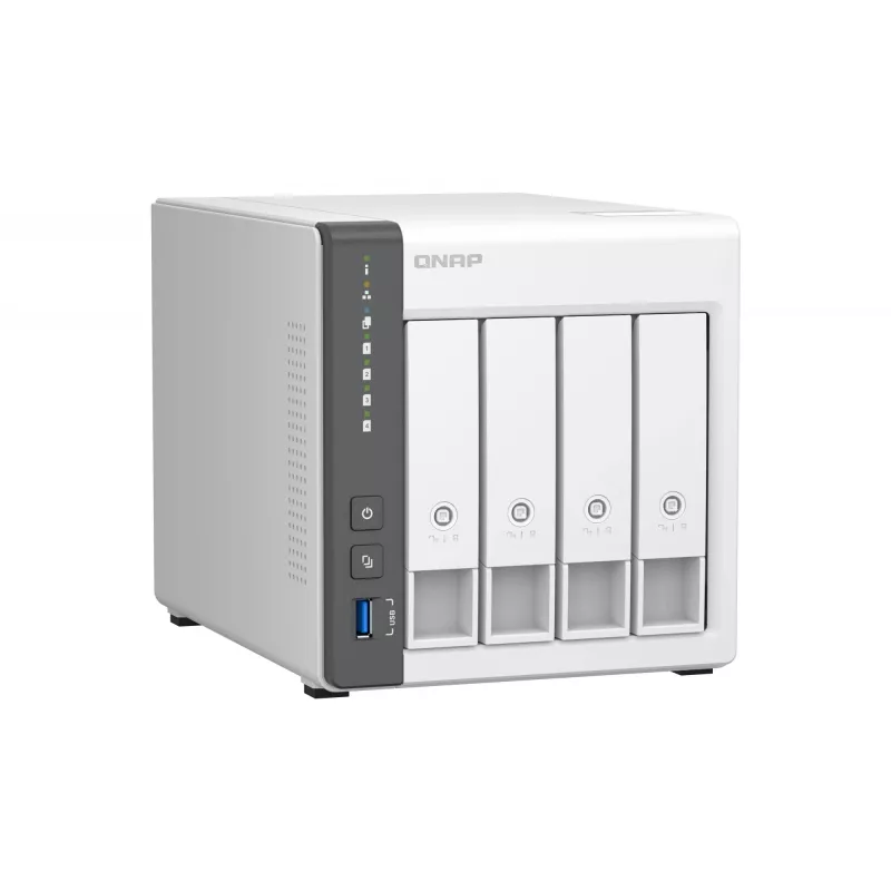 QNAP TS-433 NAS Torre ARM Cortex-A55 4 GB 0 TB QNAP QTS Blanco