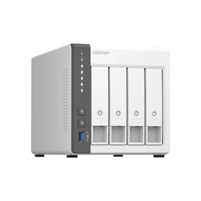 QNAP TS-433 NAS Torre ARM Cortex-A55 4 GB 0 TB QNAP QTS Blanco
