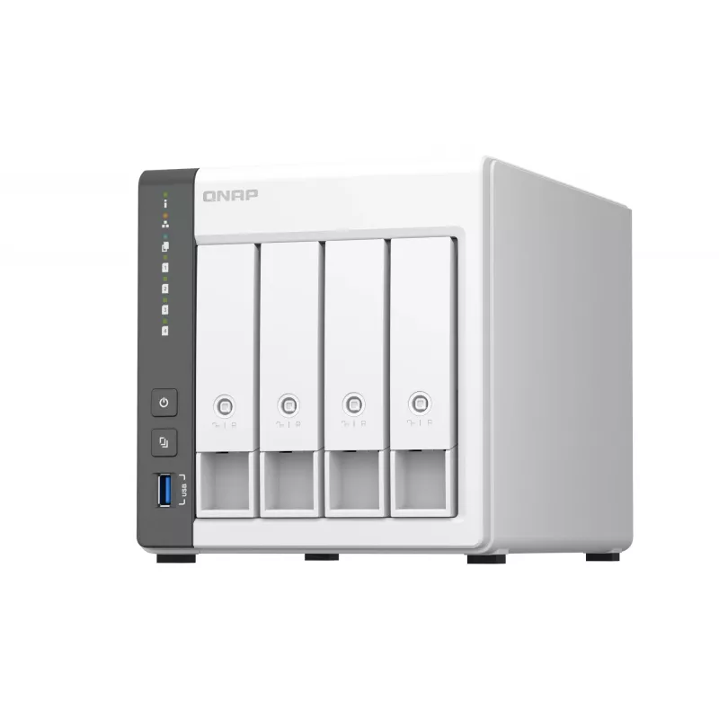 QNAP TS-433 NAS Torre ARM Cortex-A55 4 GB 0 TB QNAP QTS Blanco