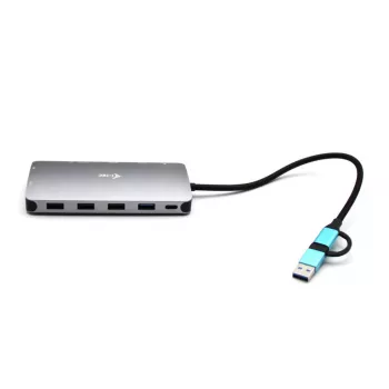 i-tec USB 3.0 USB-C/Thunderbolt 3x Display Metal Nano Dock con LAN + Power Delivery 100 W