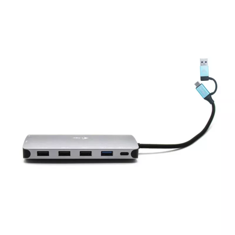 i-tec USB 3.0 USB-C/Thunderbolt 3x Display Metal Nano Dock con LAN + Power Delivery 100 W