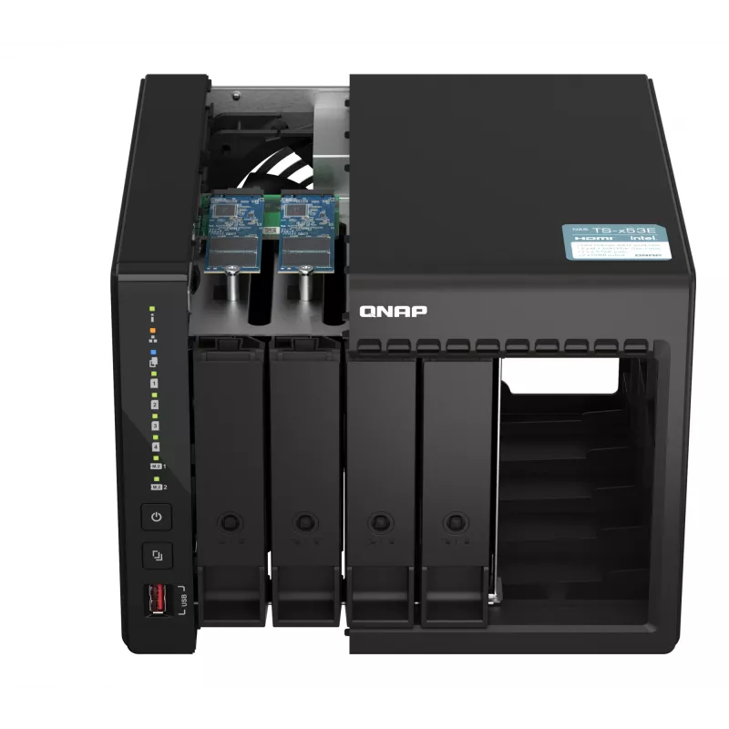 QNAP TS-453E NAS Torre Intel® Celeron® J6412 8 GB 0 TB QNAP QTS Negro