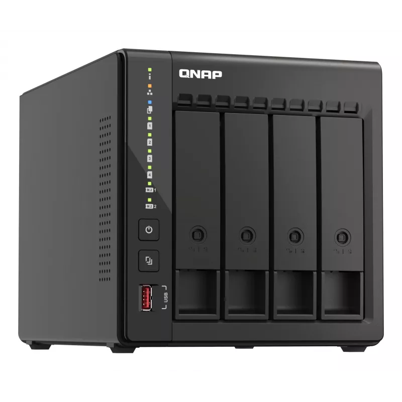 QNAP TS-453E NAS Torre Intel® Celeron® J6412 8 GB 0 TB QNAP QTS Negro