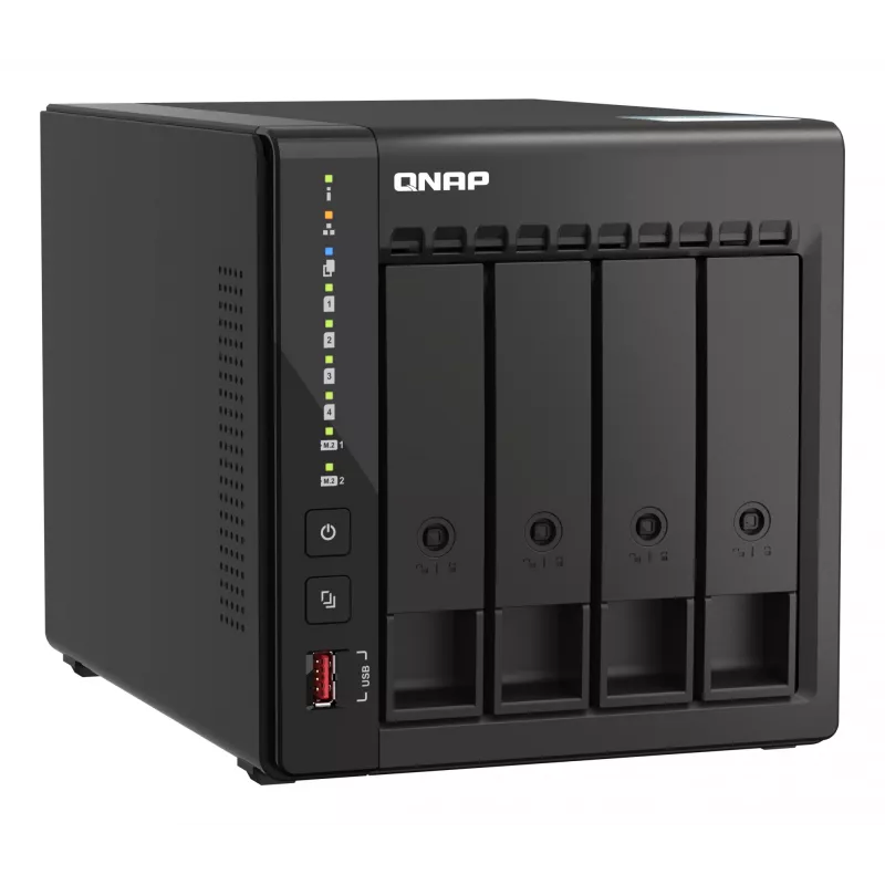 QNAP TS-453E NAS Torre Intel® Celeron® J6412 8 GB 0 TB QNAP QTS Negro