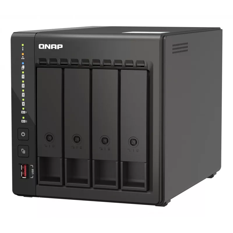 QNAP TS-453E NAS Torre Intel® Celeron® J6412 8 GB 0 TB QNAP QTS Negro