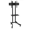 Techly ICA-TR23 soporte de TV móvil con ruedas, 32-70 pulgadas, 40 kg, con estante