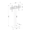 Soporte de suelo para TV TECHLY ICA-TR27 para 32–55 pulgadas (81,3–139,7 cm), VESA 100x100–600x400, inclinación -15–0°, carga máx. 40 kg, negro