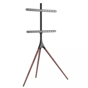 Soporte de suelo para TV TECHLY ICA-TR18SAM para 45 pulgadas–65 pulgadas (114,3–165,1 cm), VESA 200x200–600x400, capacidad de carga 32 kg, nogal