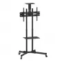 Soporte de suelo TECHLY ICA-TR16T para pantallas de 37 a 70 pulgadas, VESA 200x200–600x400, hasta 50 kg, ajustable en altura, ruedas, inclinación ±10° (negro)