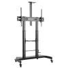 Techly Carro de suelo de acero con soporte ajustable en altura para TV de 60'' a 100''