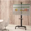 Techly Carro de suelo de acero con soporte ajustable en altura para TV de 60'' a 100''