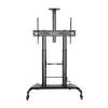 Techly Carro de suelo de acero con soporte ajustable en altura para TV de 60'' a 100''