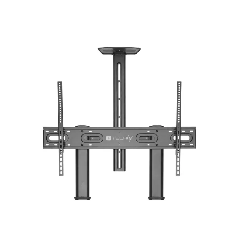 Techly Carro de suelo de acero con soporte ajustable en altura para TV de 60'' a 100''