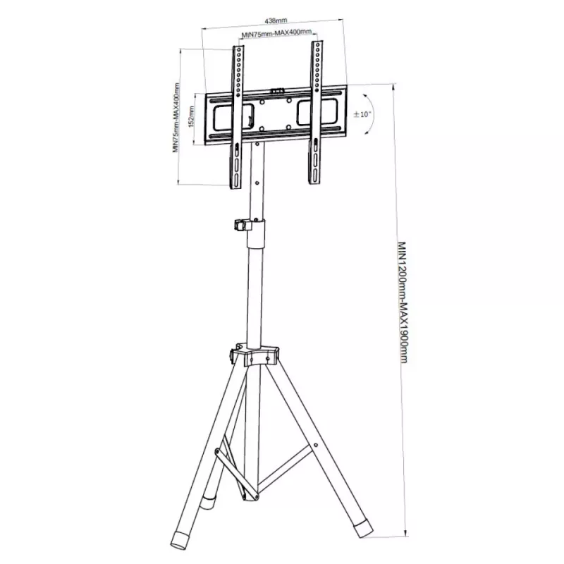 Soporte de suelo universal Techly para televisores de 17-60 pulgadas