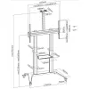 Techly ICA-TR49W Carro/Soporte multimedia blanco para pantalla plana