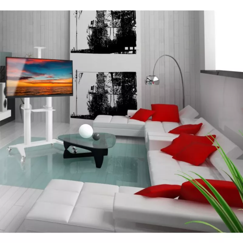 Techly ICA-TR49W Carro/Soporte multimedia blanco para pantalla plana