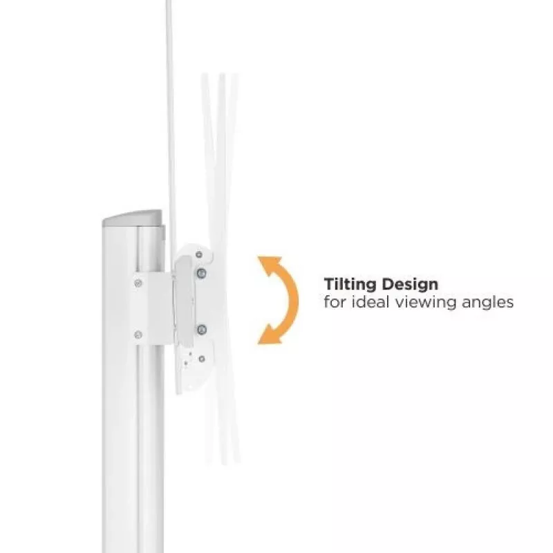 Techly ICA-TR49W Carro/Soporte multimedia blanco para pantalla plana