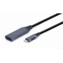 Adaptador de cable de vídeo GEMBIRD USB Type-C a HDMI A-USB3C-HDMI-01, 0,15 m, gris