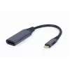 Adaptador de cable de vídeo GEMBIRD USB Type-C a HDMI A-USB3C-HDMI-01, 0,15 m, gris