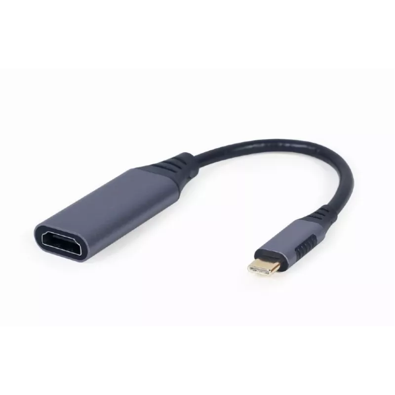 Adaptador de cable de vídeo GEMBIRD USB Type-C a HDMI A-USB3C-HDMI-01, 0,15 m, gris