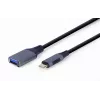 GEMBIRD Cable USB 3.0 OTG Type-C a USB Type-A (CM/AF), gris espacial
