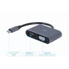 Gembird adaptador de vídeo de USB 3.0 Type-A a HDMI + VGA, gris espacial
