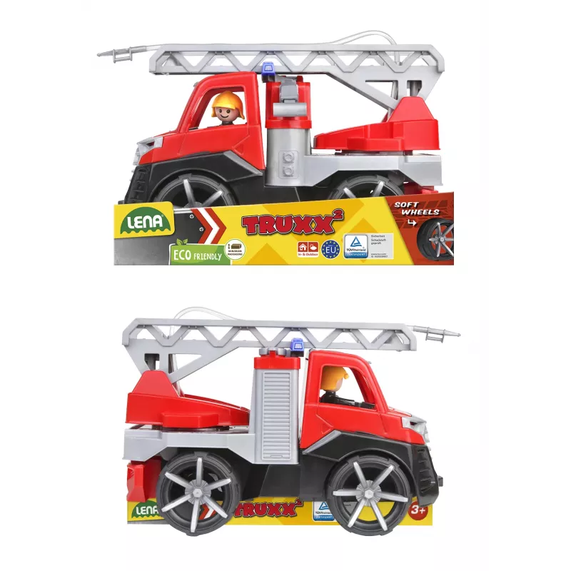 Lena TRUXX SM04535, coche de bomberos, 2 año(s), goma, acero, gris, rojo