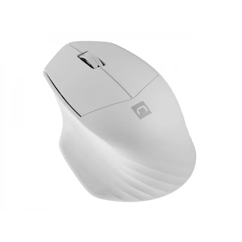 Ratón óptico inalámbrico Bluetooth NATEC Siskin 2 — 1600 DPI, Bluetooth 5.0, para diestros, blanco