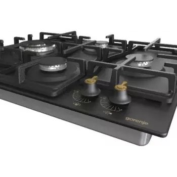 Placa Gorenje GW6D42CLB negra integrable 60 cm gas 4 zona(s)