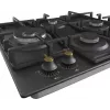 Placa Gorenje GW6D42CLB negra integrable 60 cm gas 4 zona(s)