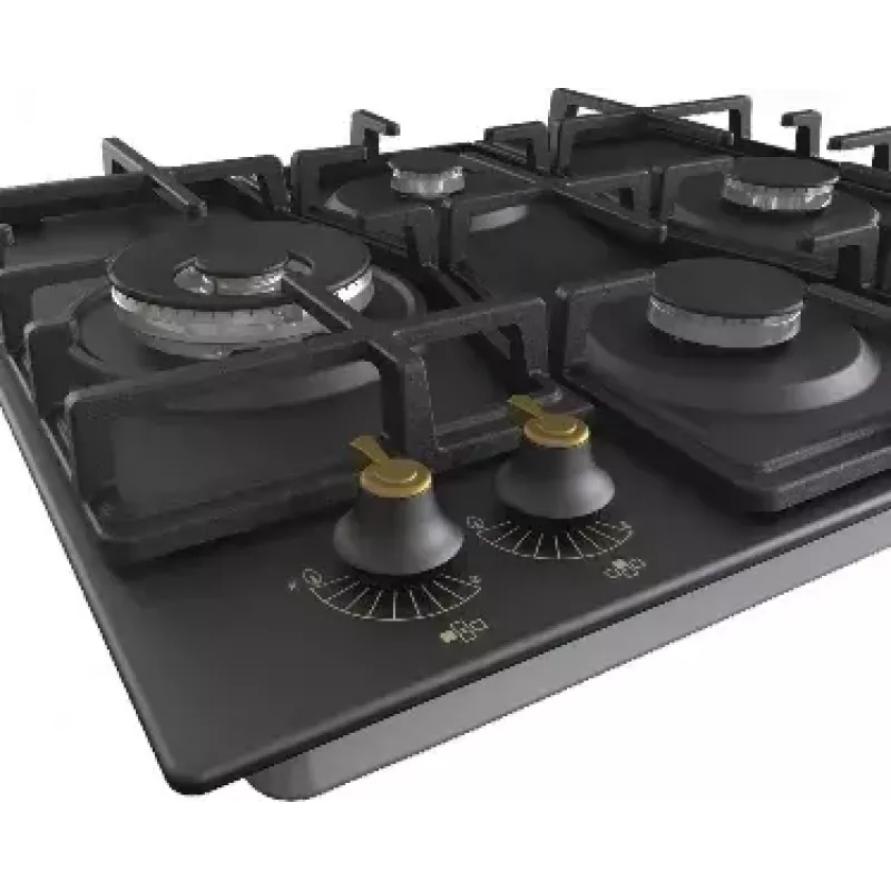 Placa Gorenje GW6D42CLB negra integrable 60 cm gas 4 zona(s)