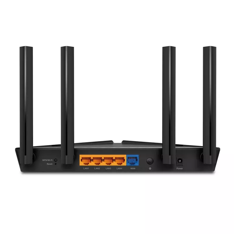 Router TP-Link AX1800 Dual-Band Wi-Fi 6, Wi-Fi 6 (802.11ax), doble banda (2,4 GHz / 5 GHz), Ethernet LAN, negro, router de sobremesa