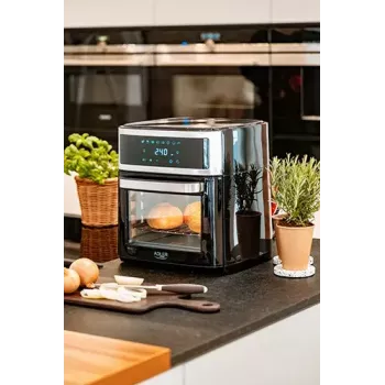 Freidora de aire con horno Adler AD 6309 13 L 2500 W Negro/Plata, control táctil, rosticero