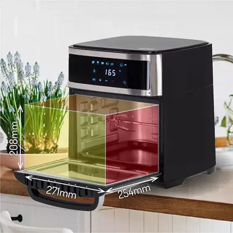 Adler AD 6309 horno freidora de aire, 13 l, 1700 W, acero inoxidable / negro