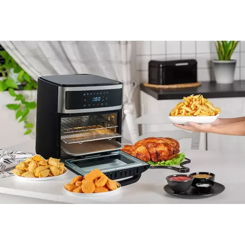 Adler AD 6309 horno freidora de aire, 13 l, 1700 W, acero inoxidable / negro