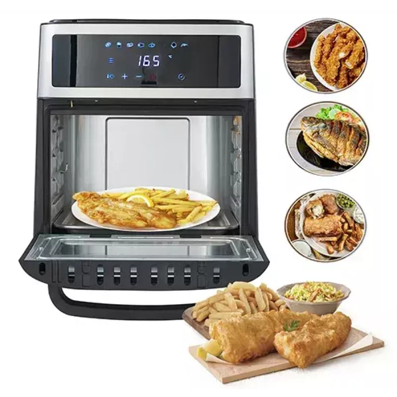 Adler AD 6309 horno freidora de aire, 13 l, 1700 W, acero inoxidable / negro