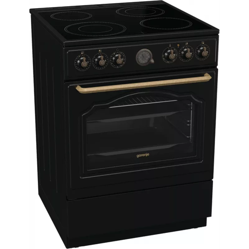 Cocina independiente Gorenje GECS6B71CLB Eléctrica Placa vitrocerámica Negro